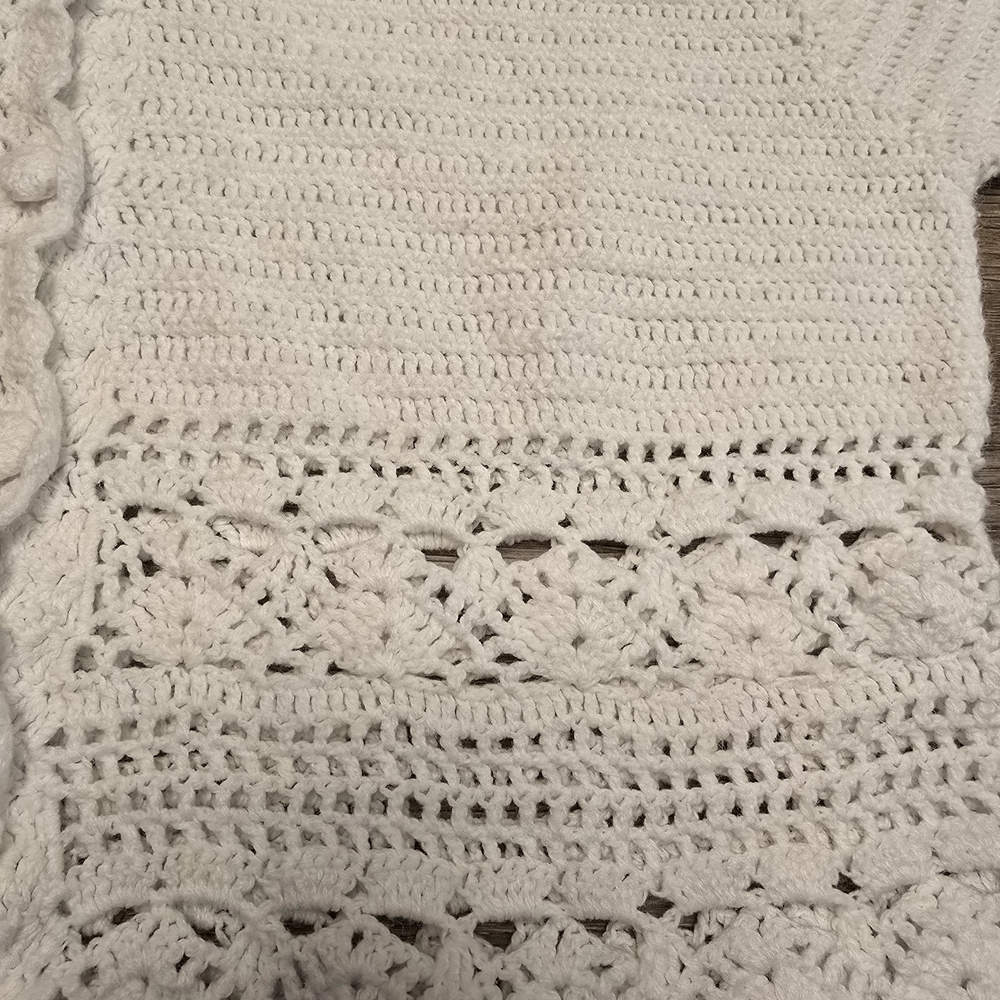 Vintage Jordache Y2K Crochet Button Cardigan Cottagecore Feminine boho Beach Med - Picture 3 of 8